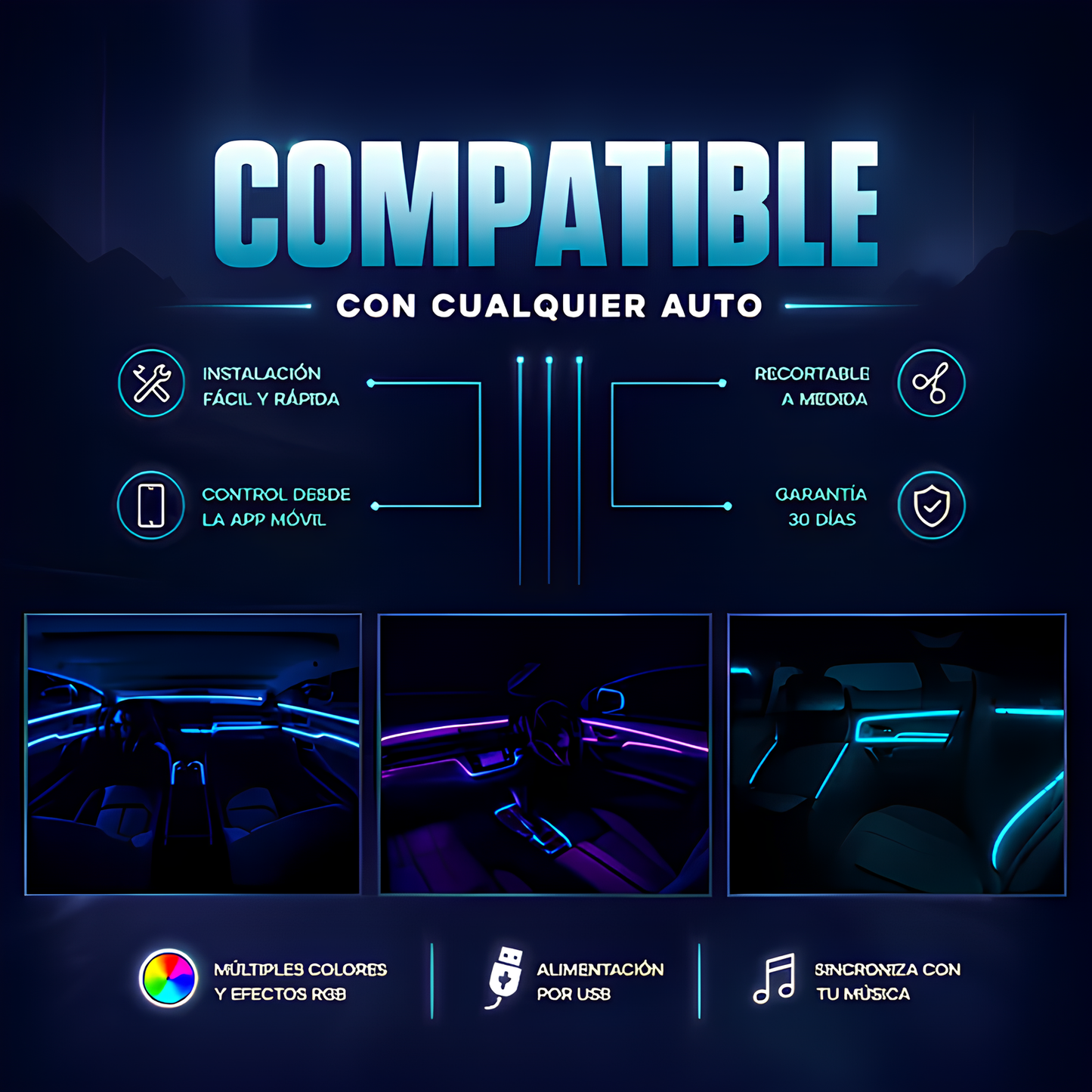 Aura LED – Kit de Iluminación Ambiental Premium